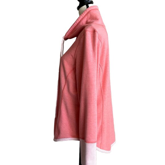 TOMMY BAHAMA Sport Sun Fade Coral Pink Full-Zip Sweatshirt Women’s Large - Picture 10 of 11